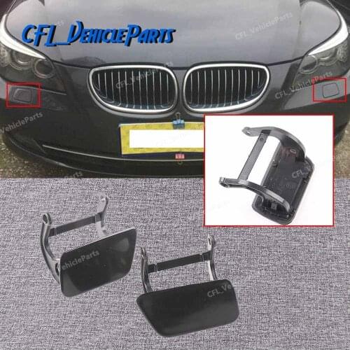 Pair Headlight Washer Nozzle Cover Cap & Lever L R 51117060585 51117060586 For BMW E60 E61 525i 528i 530i 2005