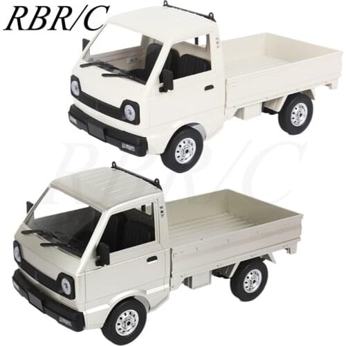 RBR/C 1:10 Remote Control Truck Metal KIT Version Model Toys WPL D12KM Rear Drive Straight Bridge Climbing Drift Off-Road RC Car