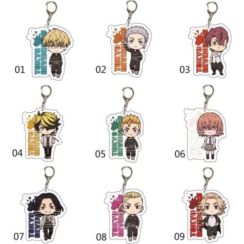 Tokyo Revengers Anime Cosplay Keychain Manjiro Ken Takemichi Hinata Atsushi Chibi Kawaii Bag Pendant Fans Collection Props