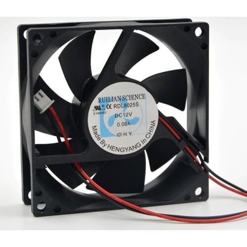 FOR Xin Rui Lian r uilan science rdl 8025s 12v 0.08a 8cm 8025 humidifier Cooling fan