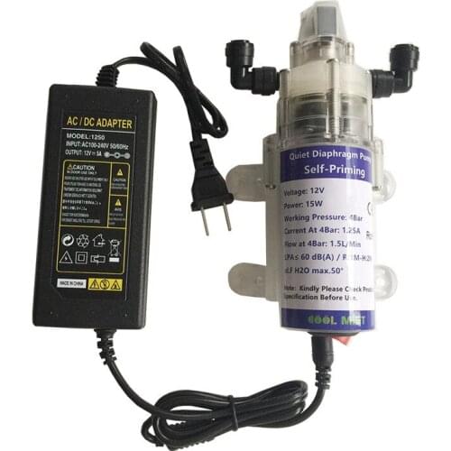 S289 DC 12V 5A 1.5L/Min Water Diaphragm Self Priming Pump 15W for Water Purifier System Pressure Switch Pump