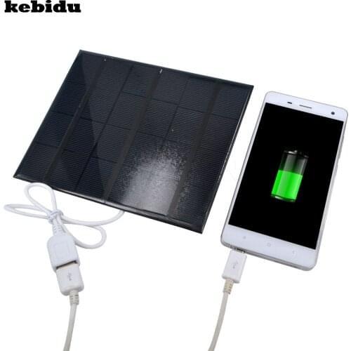 Kebidu 6V Solar Power Panel Charger USB Portable Solar Charger Device Solar Panel to Phone Sun Panel Solar Board Power Source
