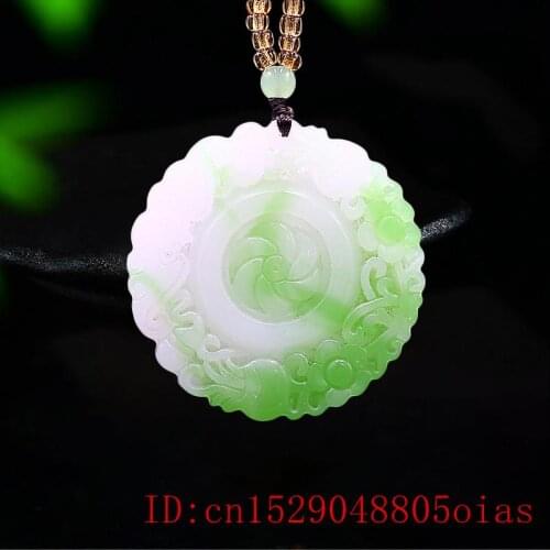 Green Jade Bat Pendant Gifts Chinese Jadeite Women Amulet Necklace Fashion Natural for Jewelry Charm Carved