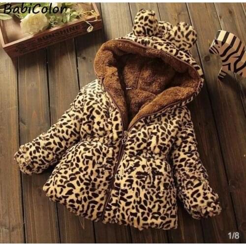 Winter baby girls outerwear children girls hooded parkas infant jackets for girls warm cotton parka jacket for children