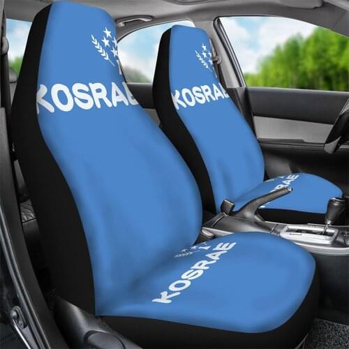 2Pcs/Set Kosrae Flag Polynesian Print Car Seat Cover Car Seat Dirty Anti Protector Cover Car Interior Decoration Sheet
