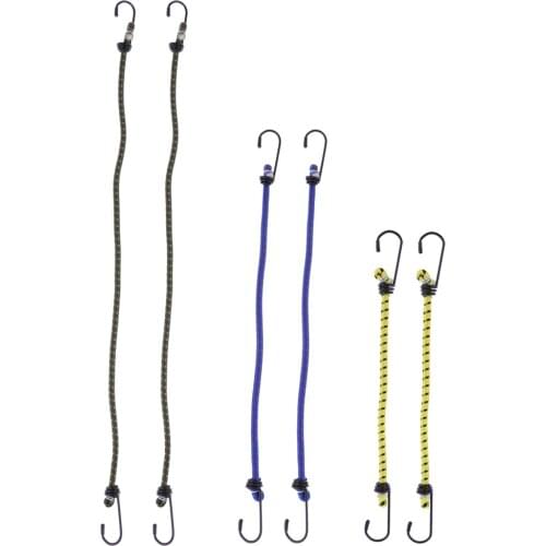 6 Pcs Luggage Elastic Straps Bungee Rope Straps Shock Cord Metal Hooks Ends