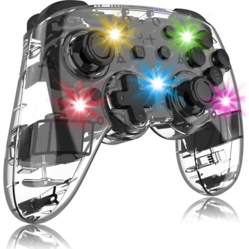 For Nintendo Switch Pro Gamepad Wireless Bluetooth-compatible Controller With 6-Axis Gyro Adjustable Turbo Dual Vibration Motion