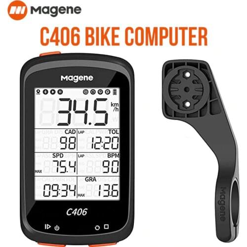 Wireless MTB Bicycle Computer Magene C406 GPS Mountain Road Bike Speedometer Support ANT+ Cycling S3+ Cadence Speed Sensor Combo