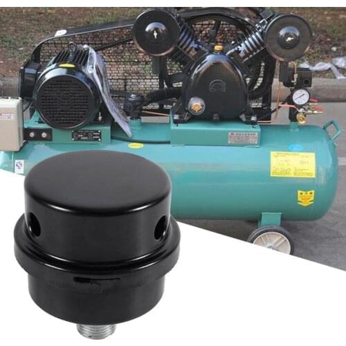 Oil-free Air Compressor Muffler Small Noise Reduction Black Block Dust Moisture Air Intake Filter for Blower Generators Pumps