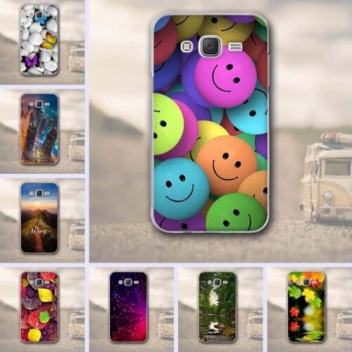 For Funda Samsung Galaxy J5 2015 Case J500 J500F Cover Flowers Painted Back Protective Phone Case For Coque Samsung J5 2015 Case