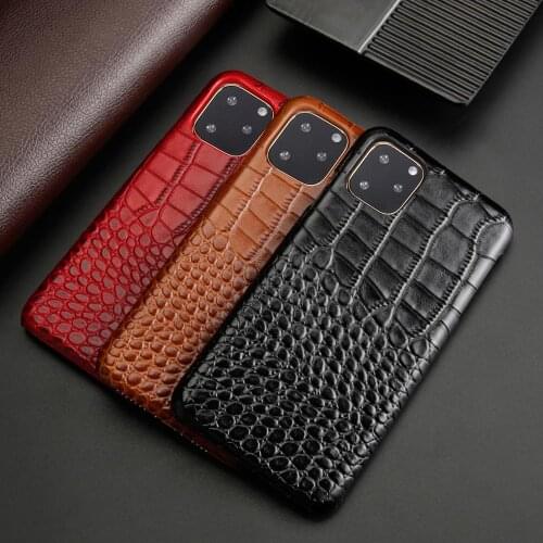 Genuine Leather Crocodile Texture Case for IPhone 11 Pro Max Luxury Genuine Leather Phone Case for IPhone 11 Pro Max Case
