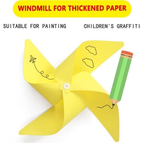 Childrens Painting Graffiti Windmill Garden Lawn Party Decoration DIY Handmade Painted Windmill Childrens Creative Gift Toys