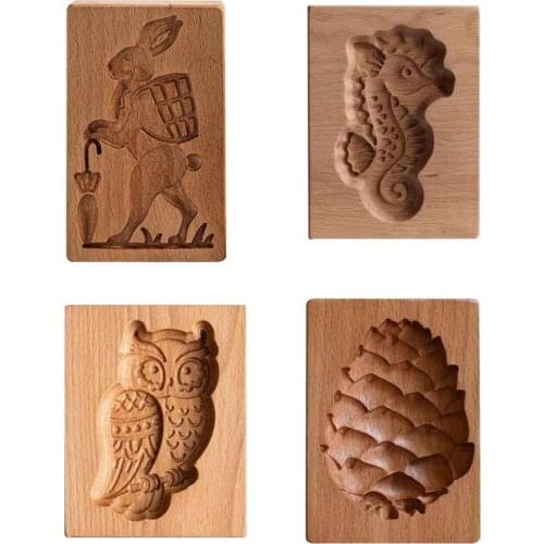 Cookie Mold Cutter Wooden Cookie Mold High Quality Cookie Mould Biscuit Stamp Embossing Craft Decoration Kitchen Baking Tools