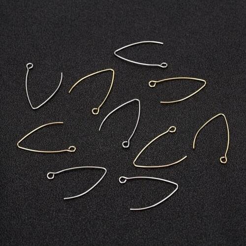 20pcs/lot 316L Stainless Steel Hypoallergenic V Shape French-style Ear Hook 30 40 64mm Fit DIY Earring Jewelry Making Findings