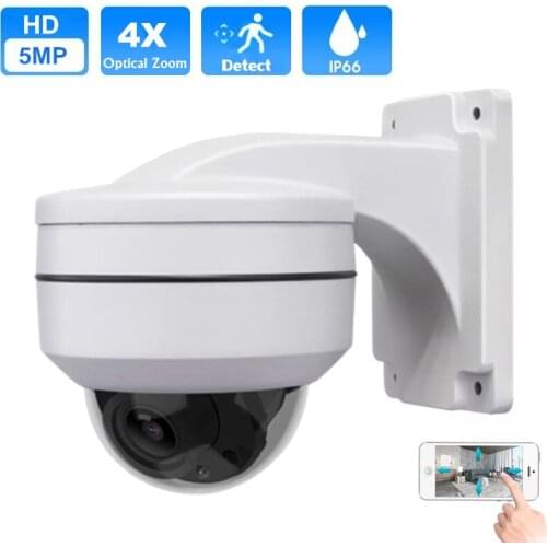 HD 2MP 5MP Dome IP Camera PTZ 4X Optical Zoom 2.8-12mm AF Lens P2P Onvif Network Home Security Surveillance Camera P6SLite APP