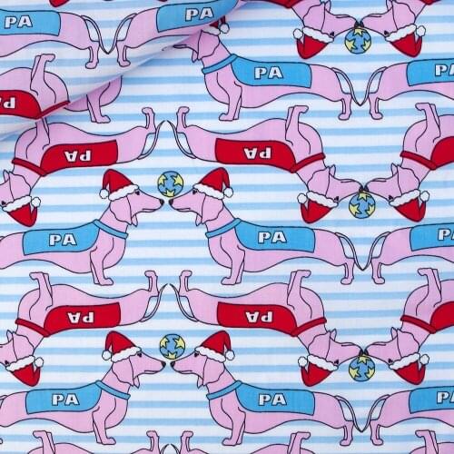 140cmx100cm Cotton sateen Fabric for sleepwear - Pretty dogs