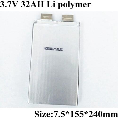 Free Holes Easy To DIY 3.7V 32Ah Lithium Polymer Battery for Diy 36V 32AH Electricelectric Vehicles Electric Forklift