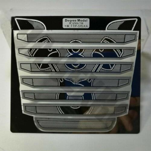 V8 Metal Air Inlet Decoration Net Suitable for 1/14 Remote Control TAMIYA Tractor Scania R470 R620