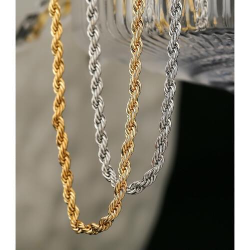 Yhpup Minimalist Metal Chain Twisted Necklace Statement Stainless Steel Collares Jewelry Fashion New Necklace Bijoux Gift 2021