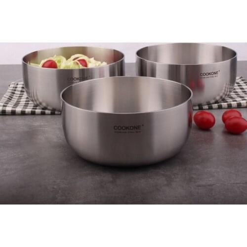 COOKONE Stainless Steel Bowl Huge Thickness 660g Germany 304 Stainless Steel Soup Bowl 1PCS