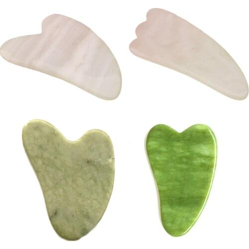 Natural Jade Massager for Face Gouache Scraper Skin Care Beauty Facial Massage Guasha Board Body Gua Sha Scraping Slimming Tool