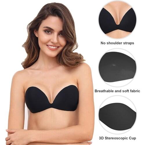 Invisible Bra Silicone Chest Stickers Strapless Deep V Underwear Rabbit Ears Womens Swimwear New Style Intimates Accessories