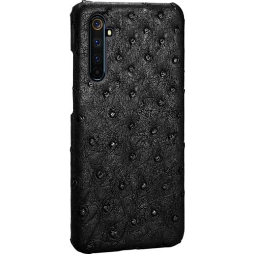 The New Luxury Real Ostrich Phone case For Realme GT neo 5g 7 pro 6 pro X2 Pro back cover For OPPO Reno 3 pro Genuine leather