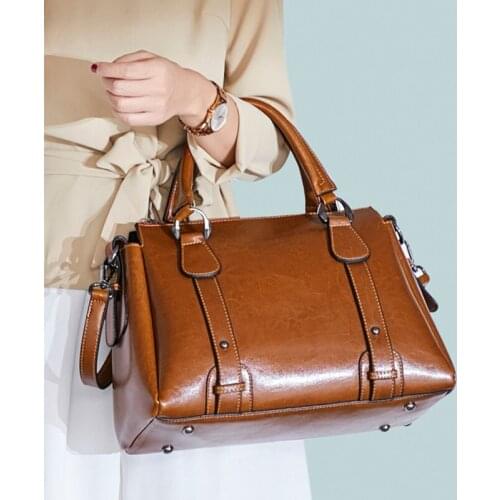 2021 Luxury Retro Handbags Women Leisure Tote Bags Designer Female Leather Shoulder Bag Ladies Crossbody Bag With Top-handle