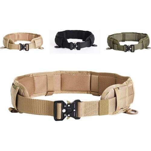 Tactical Molle Belt Military Army Airsoft Battle Belt Men Outdoor Combat Hunting Paintball CS Soft Padded Fighter Waist Girdle