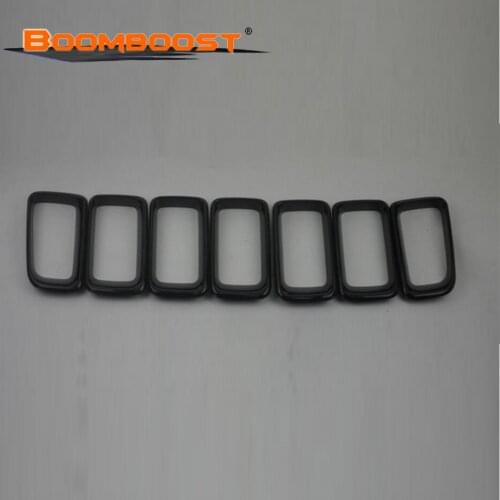 Vent Outlet Hole Cover Trim Net Frame Fit for Jeep Compass 2011 2012 2013 2014 2015 2016 New Black Front Center Grille 7pcsLot