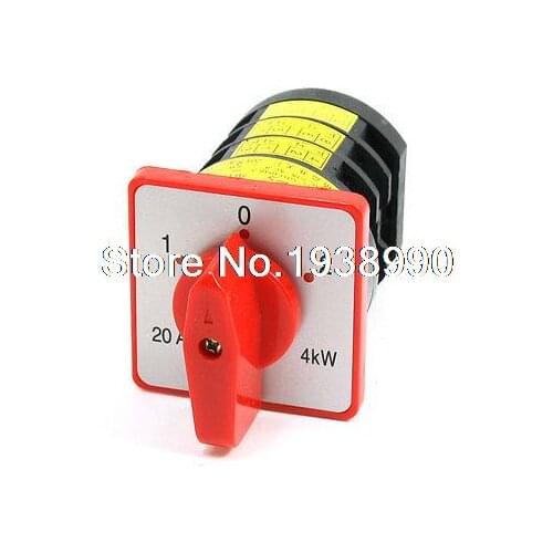 ON/OFF/ON 3 Position 3PDT Rotary Cam Combination Switch 4KW 20A 380VAC