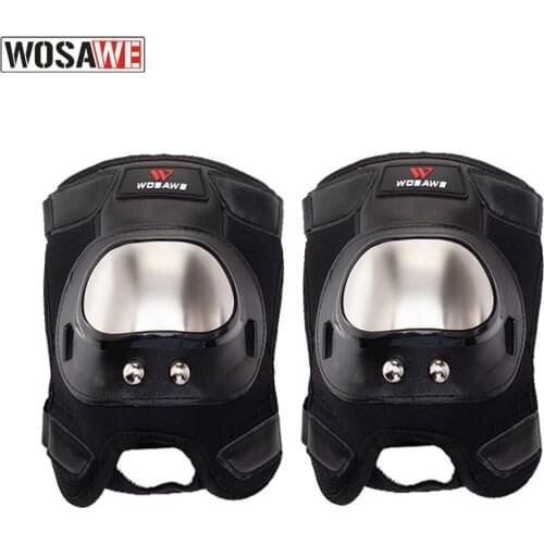 WOSAWE Motorcycle Stainless Steel Elbow Pads Adult Elbow Protector Sport Safety for Skiing Racing MTB Cycling Skateboarding Moto