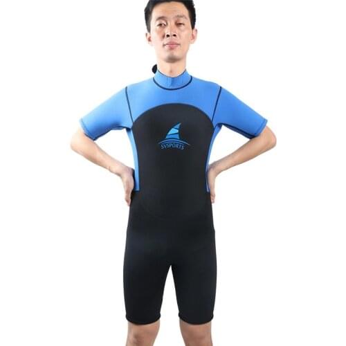 3MM Neoprene Wetsuit Men Keep Warm Swimming Scuba Diving Bathing Suit Short Sleeve Triathlon Wetsuit for Surf Snorkeling