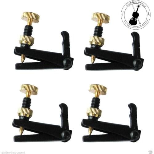 5 Set Violin 4/4 Fine Tuners Black and Gold 20 pcs Adjusters Fine Caliberation