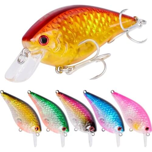 6pcs/lot Crank Fishing Lure Crankbait 6 Color Fishing Tackle 6# Treble Hooks Fishing Baits 7cm 10.5g/8cm 16g