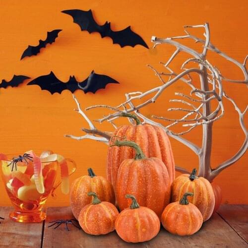 7 PCS Resin Simulation Pumpkin Model Fake Vegetable Halloween DIY Craft Home Birthday Party Wedding Decoration Photography Props
