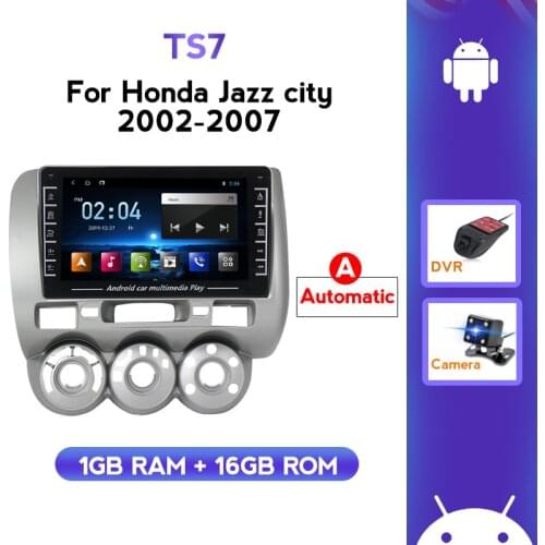2 Din Android IPS Head Unit For Honda JAZZ City 2002 2003 2004 2005 2006 2007 Car Radio Multimedia Video Player BT DVR Carplay