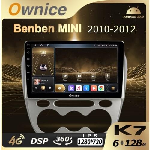 K7 Ownice Android 10.0 6G 128G Car Radio Stereo 360 Panorama for Benben MINI 2010 - 2012 Auto GPS Head unit DSP 8 Core 4G LTE