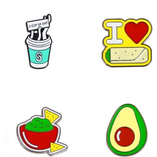 Avocado Enamel Pins Custom Fruit Brooches Lapel Pin Shirt Bag Catoon Badge Natural Jewelry Gift Kids Friends
