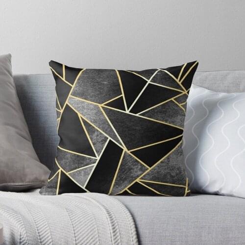 Black and Gold Shatter Throw Pillow Cushion Cover Polyester throw pillows case on sofa home living room car seat decor 45x45cm