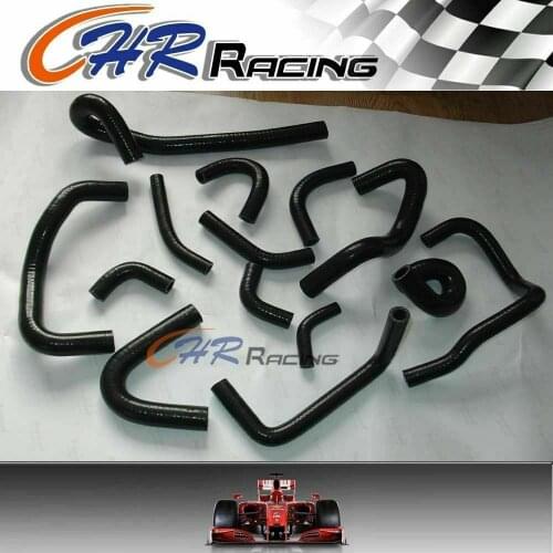 BLACK Silicone Radiator Heater Hose For Nissan skyline R32 R33 R34 GTR RB26DET