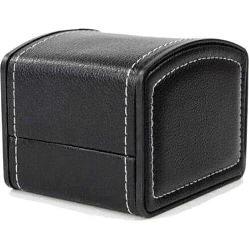 Black Single Watch Gift Watch Box with Pillow Package Case Bracelet Stand Holder New