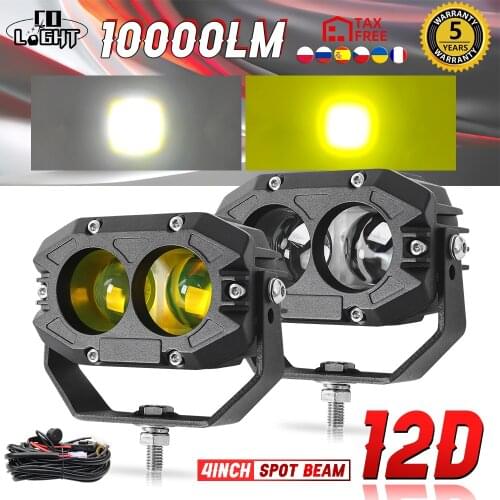CO LIGHT Led Light Bar 12V 24V 4inch Spot Flood Fog LED Work Lamp DRL For Auto Car Truck ATV 4x4 Off Road Accessorie Motorcycle