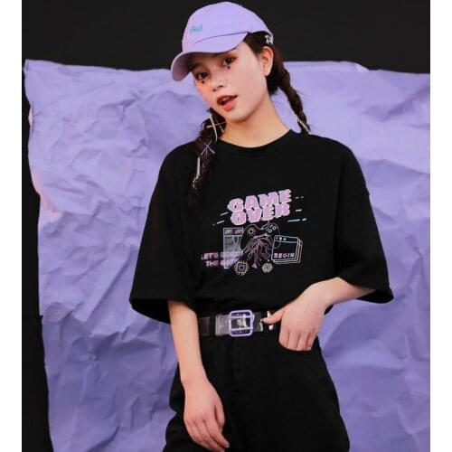 Graffiti Print Casual Harajuk Females tshirts Vaporwave Unisex Short Sleeve T Shirt HipHop Summer Women T-shirt Streetwear Tops