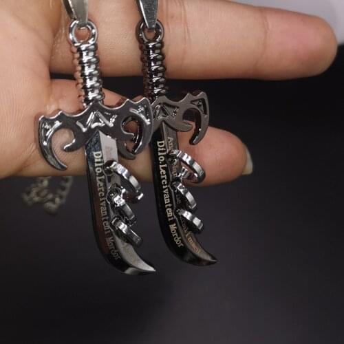 New Hip Hop Knife Necklace Mens Trendy Hiphop Pendant Street Jumping Di Accessories Necklace