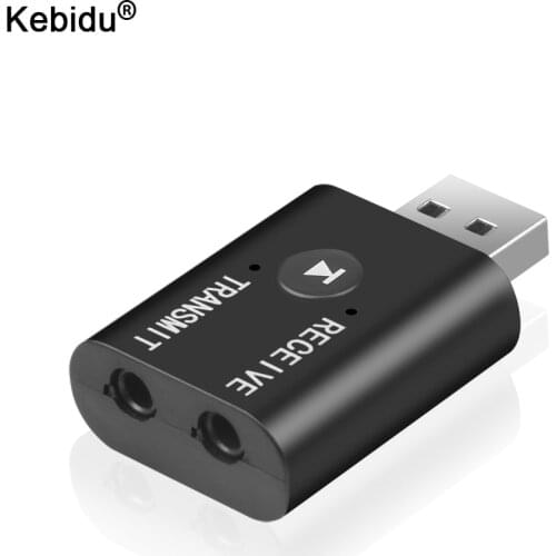 Kebidu Bluetooth 5.0 Audio Receiver Transmitter Mini Stereo Bluetooth AUX RCA USB 3.5mm Jack For TV PC Car Kit Wireless Adapter