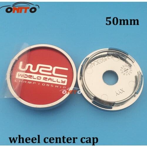 Hot selling 4pcs/lot WRC emblem 50mm Wheel Center Hub Caps Dust-proof Badge logo covers car styling accessories car emblem