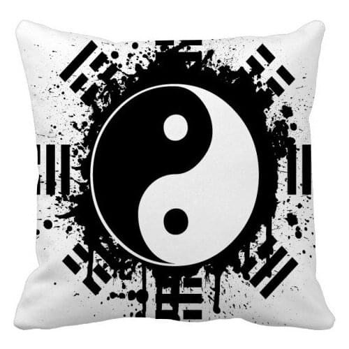 Eight Diagrams Taiji Yin-yang China Pattern Throw Pillow Square Cover