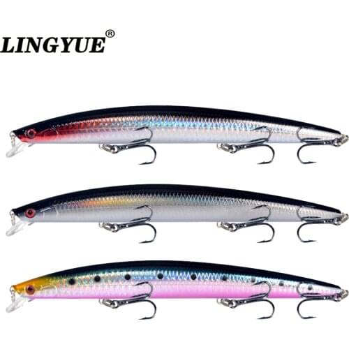 LINGYUE New Arrival Big Minnow Topwater Fishing Lure 18cm 24g Hard Bait Isca Artificial 3 Hooks Wobbler Crankbait Pesca Tackle