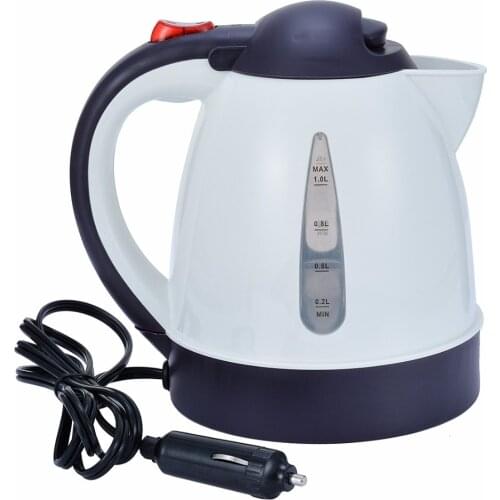 Mayitr 1000mL 12V Portable Car Kettle Water Heater Bottle for Tea Coffee Travel Automobile Heating Kettle
